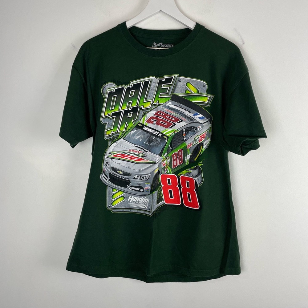 Dale Earnhardt Jr. #88 Chase Authentics Green T-Shirt Size Large